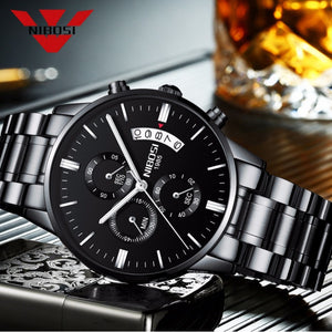 NIBOSI Relogio Masculino Men Watches Luxury Famous Top Brand Men's Fashion Casual Dress Watch Military