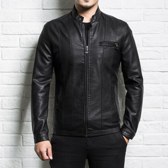 Men genuine leather jacket sheepskin 2020 new spring and autumn slim zipper male motorcycle split leather jacket teenager boy