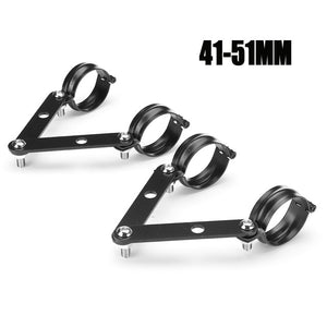 37-41mm 41-51mm 51-61mm Universal Motorcycle Headlight Bracket Mounting Adjustable Fork Mount Clamp Black HeadLamp Holder